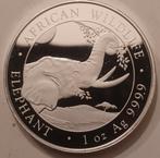1 ounce zilveren Somali Elephant, Ophalen of Verzenden, Zilver