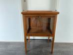 Oud eiken theekastje met dienblad, Huis en Inrichting, Gebruikt, Eikenhout, Minder dan 100 cm, 25 tot 50 cm