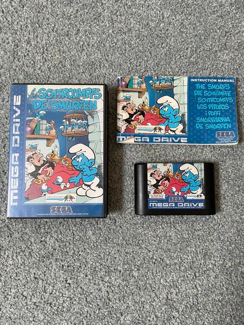De Smurfen Sega Megadrive met garantie, Spelcomputers en Games, Games | Sega, Zo goed als nieuw, Mega Drive, 1 speler, Vanaf 3 jaar