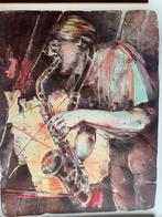 Marion van Nieuwpoort - Sax-solo steendruk, Antiek en Kunst, Kunst | Etsen en Gravures, Ophalen
