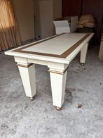 Houten tafel Crème met gold strips AFM 2 mtr x 0.80, Huis en Inrichting, Tafels | Eettafels, Ophalen of Verzenden