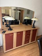Dressoir en spiegel, Huis en Inrichting, Kasten | Dressoirs, Ophalen, Gebruikt, 25 tot 50 cm, 150 tot 200 cm