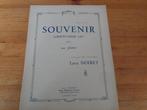 Souvenir - louis noiret, Muziek en Instrumenten, Bladmuziek, Ophalen of Verzenden, Zo goed als nieuw, Artiest of Componist, Piano
