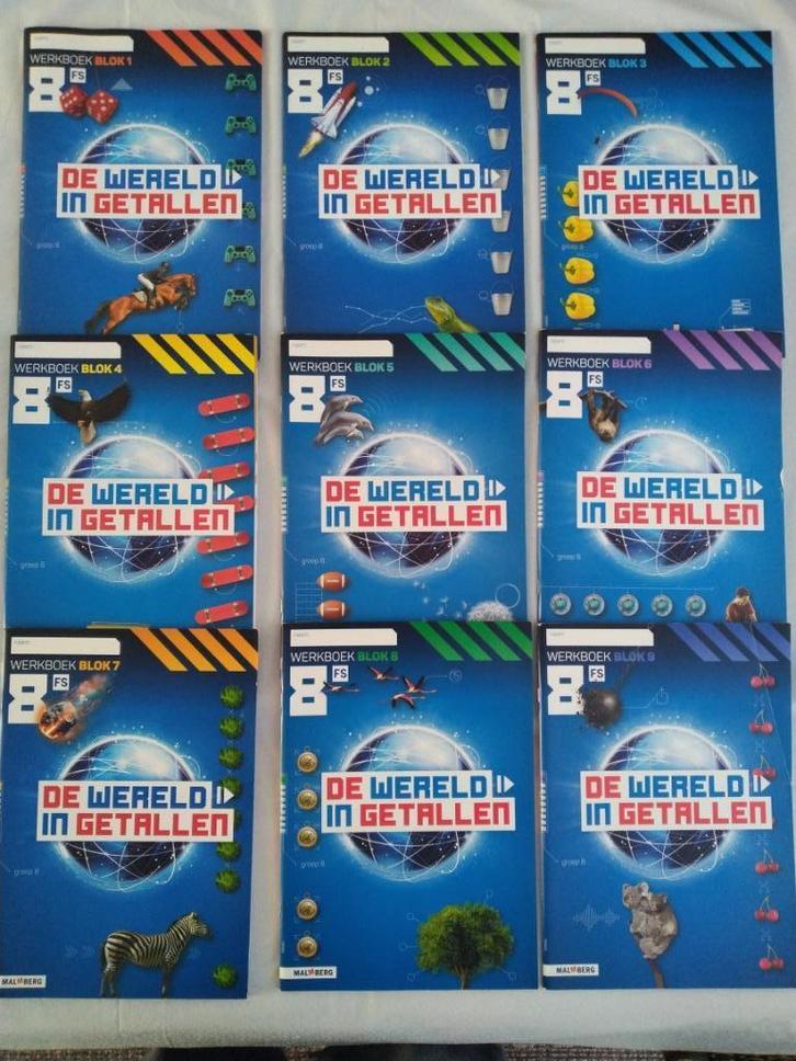 De Wereld in Getallen - Groep 8 - Werkboeken 8FS voor €50,00, Boeken, Schoolboeken, Nieuw, Overige vakken, Overige niveaus, Ophalen of Verzenden