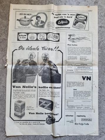 Advertentie Van Nelle's koffie en thee (krant 1959) beschikbaar voor biedingen