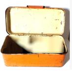 Vintage Kist van Retro Verzameling. Oud Antiek Blik oranje., Ophalen of Verzenden, Gebruikt, Overige