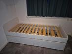 Uitschuifbaar eenpersoonsbed 90x200 wit, Huis en Inrichting, Slaapkamer | Bedden, Ophalen, 90 cm, Eenpersoons, Wit