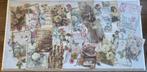 Junk journaling pakketje/scrapbooking 43 stuks groen/naturel, Ophalen of Verzenden, Nieuw, Papier of Karton, Overige merken