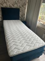 Boxspring 1-persoons met topper, Ophalen, 90 cm, Eenpersoons, Zo goed als nieuw