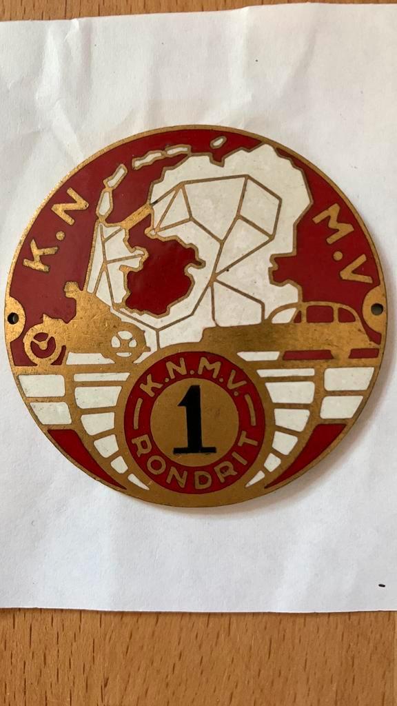 K.N.M.V motor badge 1ste prijs., Verzamelen, Overige Verzamelen, Ophalen of Verzenden