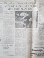 VOETBAL Vitesse wil Ajax doelman Gert Bals (krant 1970), Ophalen of Verzenden, 1960 tot 1980, Knipsel(s)
