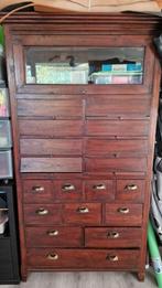 Antieke apothekerskast ladekast, Huis en Inrichting, Kasten | Ladekasten, Ophalen, Gebruikt, 5 laden of meer, 150 tot 200 cm