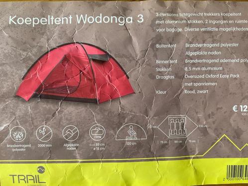 3 persoons lichtgewicht trekkers koepel tent, Caravans en Kamperen, Tenten, tot en met 3, Zo goed als nieuw, Ophalen