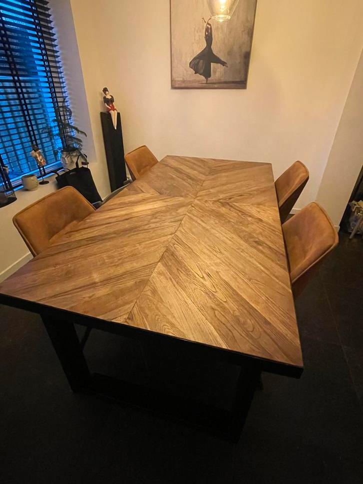 Mooie Eettafel, Huis en Inrichting, Tafels | Eettafels, Gebruikt, 50 tot 100 cm, 150 tot 200 cm, Vijf personen of meer, Rechthoekig