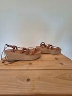Sleehak Sandalen van leer en veters voor om de enkels, Overige kleuren, Zo goed als nieuw, Sandal mania, Sandalen of Muiltjes