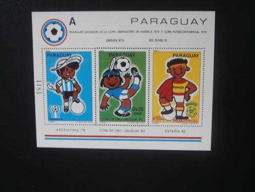 PARAGUAY 1982; BLOK WK VOETBALLEN, Postzegels en Munten, Postzegels | Thematische zegels, Postfris, Sport, Verzenden
