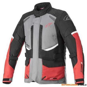 Alpinestars Andes V3 Drystar Motorjas, Zwart-Grijs-Rood beschikbaar voor biedingen