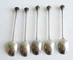 5 zilveren theelepels met kroontje, Antiek en Kunst, Ophalen of Verzenden, Zilver
