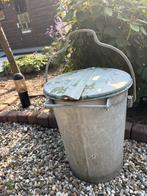 Zinken vuilnisbak, gemeente Bemmel, Huis en Inrichting, 40 liter of meer, Ophalen, Gebruikt, Minder dan 50 cm