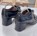 Lord Vincent 1960 vintage Echt leder lederen schoenen + hak, Schoenen met lage hakken, Zwart, Ophalen of Verzenden, A