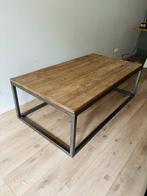 Gave industriële salontafel en vakkenkast setprijs, Ophalen, Gebruikt, 100 tot 150 cm, Teakhout