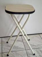 vintage inklapbare kruk plantentafel retro jaren 60 70, Ophalen of Verzenden, Gebruikt, Staal
