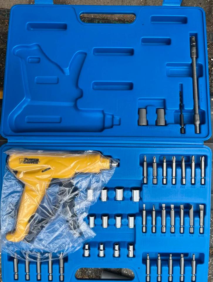 Schroefbitset/Doppenset met Pistoolgreep, Doe-het-zelf en Verbouw, Gereedschap | Handgereedschap, Nieuw, Ophalen of Verzenden