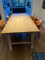 Houten grote eettafel te koop, Huis en Inrichting, Tafels | Eettafels, Ophalen, Gebruikt, 100 tot 150 cm, Eikenhout