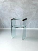 Gallotti & Radice bijzettafel vintage design side table glas, Italie, Gebruikt, Ophalen of Verzenden, Gallotti & Radice