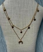 Gouden 2-in-1 Maan & Sterren Ketting, Verzenden, Nieuw, Goud, Overige materialen