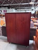 Vintage kledingkast teak, Ophalen, Gebruikt, 70 tot 120 cm, C