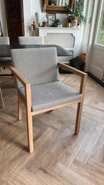 Eetkamerstoelen, 6 stuks, "LEAN", eiken, Gerard de Hoop, Huis en Inrichting, Stoelen, Ophalen, Hout, Gebruikt, Archetypische houten gestoffeerde eetkamerstoel met armleuning