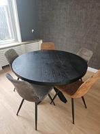 Ronde eettefel 140 rond en 5 stoelen, Ophalen, Gebruikt, Rond, Vijf personen of meer
