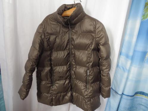 Bronzen echte dons jas  met vlek mt xl 46/48 Land’s End, Kleding | Dames, Jassen | Winter, Zo goed als nieuw, Maat 42/44 (L), Ophalen of Verzenden
