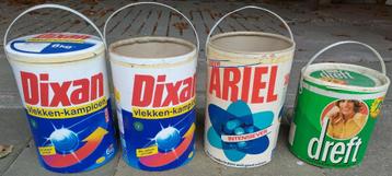 Oude tonnen wasmiddel waspoeder  Ariël Dreft 2x Dixan beschikbaar voor biedingen