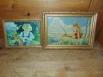 Brocante lijsten jongen en meisje, Ophalen of Verzenden