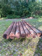 Ronde hardhouten palen, Aanmeerpalen, steigerpalen, veranda, Ophalen, Gebruikt, Palen, Hardhout