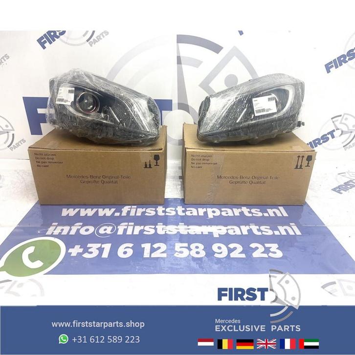 W176 XENON LED ILS KOPLAMPEN SET RODE RING A45 A KLASSE 2012, Auto-onderdelen, Verlichting, Mercedes-Benz, Gebruikt, Ophalen of Verzenden