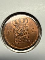 1 cent 1821 in originele kleur en doorslag, Postzegels en Munten, Munten | Nederland, Ophalen of Verzenden, Koning Willem I, 1 cent