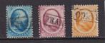 20.  1864, Koning Willem III, nvph nrs. 4 - 6, gebruikt ., Verzenden, T/m 1940, Gestempeld