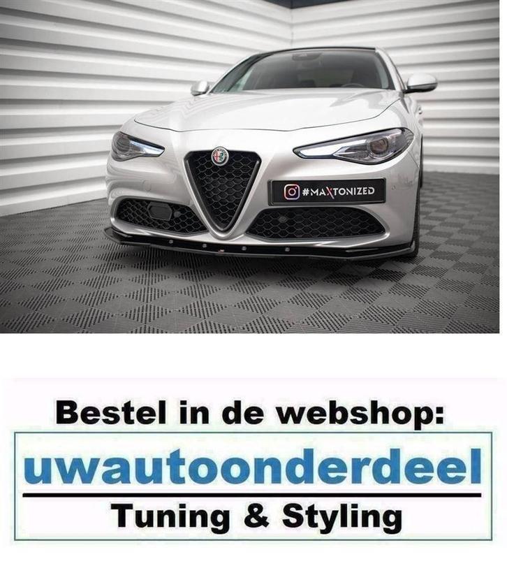 Maxton Design Spoiler Splitter Lip Voor Alfa Romeo Giulia Sp, Auto diversen, Tuning en Styling, Verzenden