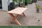 Douglas tuintafel met X poot stoer, robuust (Houtmoat), Info@houtmoat.nl, Nieuw, Ophalen of Verzenden, Dorpsstraat 6 Heeten