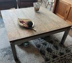 Salontafel rvs onderstel, Ophalen, 100 tot 150 cm, 50 tot 100 cm, Zo goed als nieuw