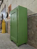 Vintage Groene Spekkast | Landelijke Houten Voorraad Kast, Ophalen of Verzenden, Gebruikt