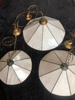 Tiffany style glas-in-lood lampen (set van drie), Minder dan 50 cm, Glas, Gebruikt, Ophalen