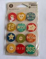 Jillibean houten buttons "Life", Ophalen of Verzenden, Nieuw, Versiering of Embellishment, Overige merken