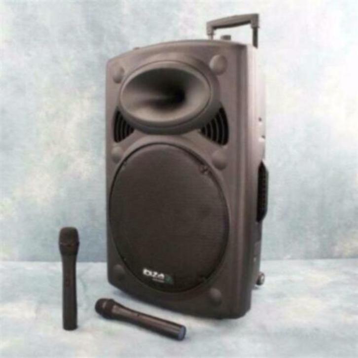 IBIZA SOUND PORT12VHF-BT MOBILE SPEAKER MET 2 DRAADLOZE MICR, Audio, Tv en Foto, Luidsprekers, Nieuw, Overige typen, 120 watt of meer
