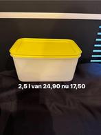 Tupperware Vershouddoos 2,5L - Geel Deksel, Ophalen of Verzenden, Nieuw