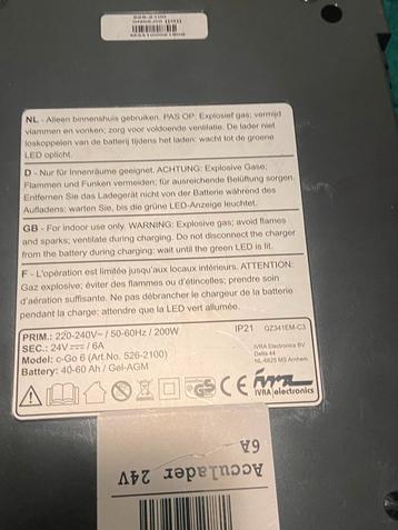 Scootmobiel acculader - c-Go 24V-6Ah beschikbaar voor biedingen