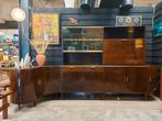 Vintage wandkast highboard A.A.Patijn mid century teak kast, Huis en Inrichting, Ophalen, 250 tot 300 cm, Met deur(en), Zo goed als nieuw